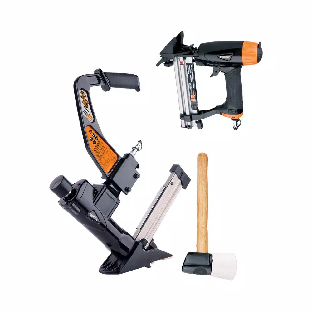 Nail Guns Freeman Professional Pneumatic Flooring Nailer Kit (2-Piece) 1 Nail Guns Freeman Professional Pneumatic Flooring Nailer Kit (2-Piece)
