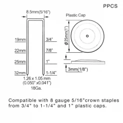 Nail Guns Freeman Pneumatic 18-Gauge 1-1/4 In. Plastic Cap Stapler With Canvas Bag And Plastic Cap Staples (1000-Count) -flashlights Shop unnamed file 1072