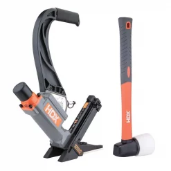Nail Guns HDX Pneumatic 2-in-1 15.5-Gauge And 16-Gauge 2 In. Flooring Nailer And Stapler With Staples