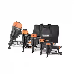 Nail Guns Freeman Pneumatic Framing And Finishing Nailers And Staplers Combo Kit With Canvas Bag And Fasteners (5-Piece)