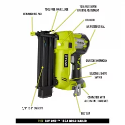 Nail Guns RYOBI 18-Volt ONE+ Lithium-Ion Cordless 2-Tool Combo Kit With Drill/Driver, Brad Nailer, (2) 1.3 Ah Batteries, And Charger -flashlights Shop unnamed file 1129