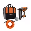 Nail Guns RIDGID 18-Gauge 2-1/8 In. Brad Nailer W/ CLEAN DRIVE Technology, Tool Bag, And Sample Nails W/ 1/4 In. 50 Ft. Lay Flat Air Hose