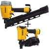 Nail Guns DEWALT Pneumatic 21° Collated Framing Nailer With Bonus Pneumatic 15° Coil Roofing Nailer