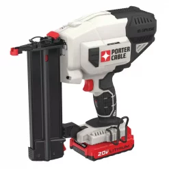 Nail Guns Porter-Cable 20-Volt MAX Lithium-Ion 18-Gauge Cordless Brad Nailer With Battery 1.5 Ah And Charger