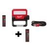 Handheld Spotlights Milwaukee 550 Lumens LED Rechargeable Pivoting Flood Light W/ Extra REDLITHIUM USB Battery