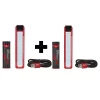 Handheld Spotlights Milwaukee 445 Lumens LED Rover Rechargeable Pocket Flood Light (2-Pack)