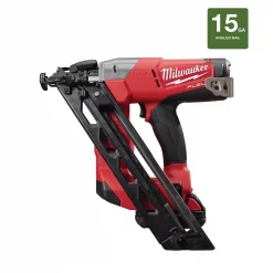 Nail Guns Milwaukee M18 FUEL 18-Volt Lithium-Ion Brushless Cordless 15-Gauge Angled Finish Nailer Kit W/ (1) 2.0Ah Battery, Charger & Bag -flashlights Shop unnamed file 195