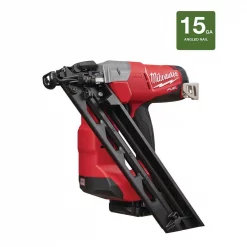 Nail Guns Milwaukee M18 FUEL 18-Volt Lithium-Ion Brushless Cordless 15-Gauge Angled Finish Nailer Kit W/ (1) 2.0Ah Battery, Charger & Bag -flashlights Shop unnamed file 196