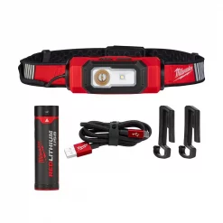Headlamps Milwaukee 600 Lumens LED USB Rechargeable 360-Degree Visibility Hard Hat Headlamp W/ Extra REDLITHIUM USB Battery -flashlights Shop unnamed file 1973