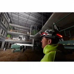 Headlamps Milwaukee 600 Lumens LED USB Rechargeable 360-Degree Visibility Hard Hat Headlamp W/ Extra REDLITHIUM USB Battery -flashlights Shop unnamed file 1979