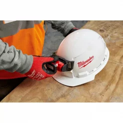 Headlamps Milwaukee 475 Lumens LED Rechargeable Hard Hat Headlamp With BOLT White Type 1 Class C Front Brim Vented Hard Hat -flashlights Shop unnamed file 1998