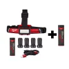 Headlamps Milwaukee 600 Lumens LED USB Rechargeable Low-Profile Hard Hat Headlamp W/ Extra REDLITHIUM USB Battery