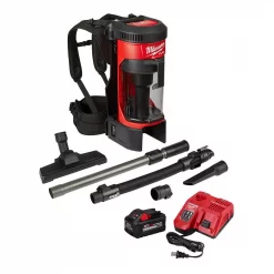 Wet & Dry Vacuums Milwaukee M18 Fuel 18-Volt Lithium-Ion Brushless Cordless 1 Gal. 3-in-1 Backpack Vacuum Kit And One 8.0 Ah Battery And Accessories
