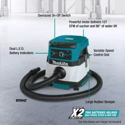 Wet & Dry Vacuums Makita 18-Volt X2 LXT Lithium-Ion (36-Volt) Cordless/Corded 2.1 Gal. Dry Vacuum (Tool Only) -flashlights Shop unnamed file 2366