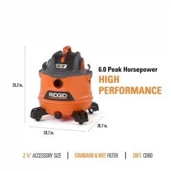 Wet & Dry Vacuums RIDGID 14 Gal. 6.0-Peak HP NXT Wet/Dry Shop Vacuum With Filter, Wet Application Filter, Hose And Accessories -flashlights Shop unnamed file 2405