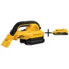 Wet & Dry Vacuums DEWALT 20-Volt MAX Lithium-Ion 1/2 Gal. Wet/Dry Portable Vacuum (Tool-Only) With 2Ah Battery
