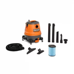 Wet & Dry Vacuums RIDGID 12 Gal. 6.5-Peak HP Motor-On-Bottom Wet/Dry Shop Vacuum With Fine Dust Filter, Hose And Accessories