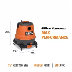 Wet & Dry Vacuums RIDGID 12 Gal. 6.5-Peak HP Motor-On-Bottom Wet/Dry Shop Vacuum With Fine Dust Filter, Hose And Accessories -flashlights Shop unnamed file 2644