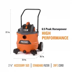 Wet & Dry Vacuums RIDGID 16 Gal. 6.5-Peak HP NXT Wet/Dry Shop Vacuum, Filter, Hose, Accessories, OSHA And HEPA Filtration Kit -flashlights Shop unnamed file 2676