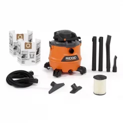 Wet & Dry Vacuums RIDGID 16 Gal. 6.5-Peak HP NXT Wet/Dry Shop Vacuum With Detachable Blower, Filter, Dust Bags, Hose And Accessories