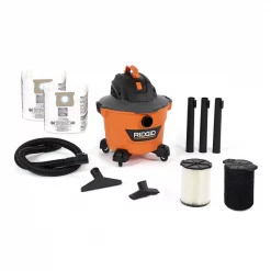 Wet & Dry Vacuums RIDGID 9 Gal. 4.25-Peak HP NXT Wet/Dry Shop Vacuum With Standard Filter, Wet Filter, Dust Bags, Hose And Accessories