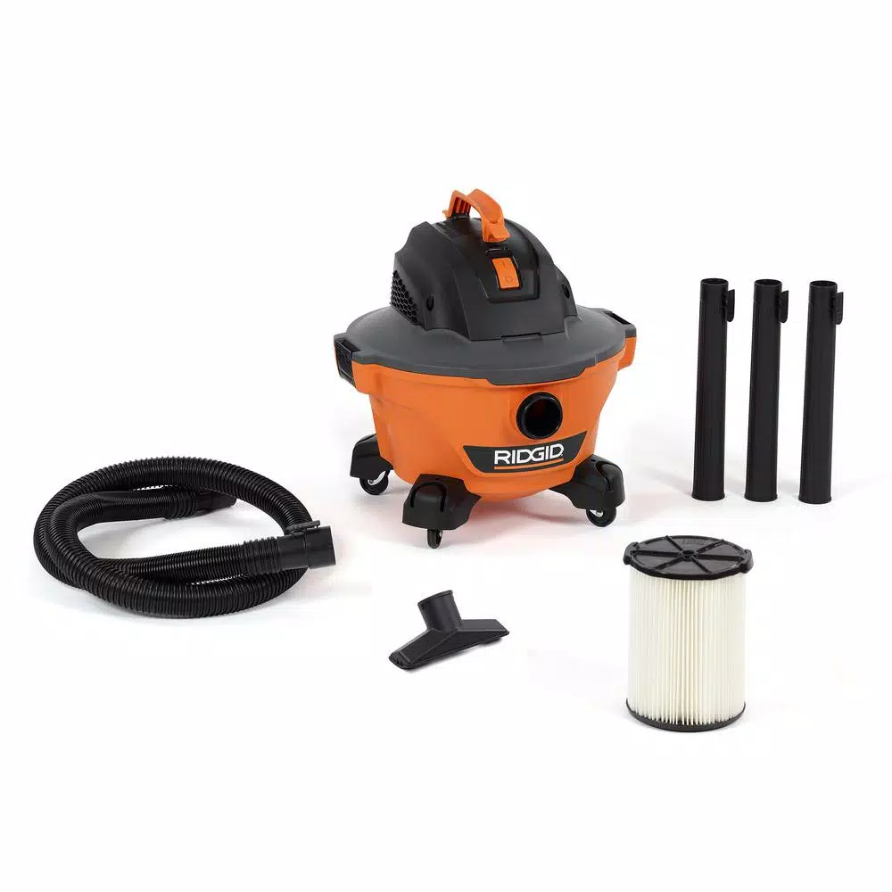 Wet & Dry Vacuums RIDGID 6 Gal. 3.5-Peak HP NXT Wet/Dry Shop Vacuum With Filter, Hose And Accessories 1 Wet & Dry Vacuums RIDGID 6 Gal. 3.5-Peak HP NXT Wet/Dry Shop Vacuum With Filter, Hose And Accessories