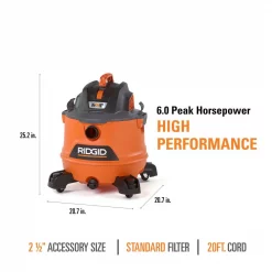 Wet & Dry Vacuums RIDGID 14 Gal. 6.0-Peak HP NXT Wet/Dry Shop Vacuum With Filter, Dust Bags, Hose And Accessories -flashlights Shop unnamed file 2960