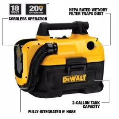Wet & Dry Vacuums DEWALT 2 Gal. Max Cordless Wet/Dry Vacuum Without Battery And Charger -flashlights Shop unnamed file 2973