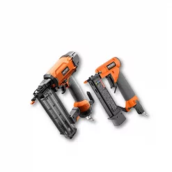 Nail Guns RIDGID 18-Gauge 2-1/8 In. Brad Nailer And 23-Gauge 1-3/8 In. Headless Pin Nailer 2-Tool Combo