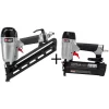 Nail Guns Porter-Cable 15-Gauge Pneumatic 2-1/2 In. Angled Finish Nailer Kit With Bonus 18-Gauge Brad Nailer Kit