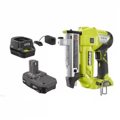 Nail Guns RYOBI 18-Volt ONE+ Lithium-Ion Cordless AirStrike 23-Gauge 1-3/8 In. Headless Pin Nailer Kit With 1.5 Ah Battery And Charger