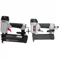 Nail Guns Porter-Cable 18-Gauge Pneumatic Brad Nailer Kit With Bonus 23-Gauge 1-3/8 In. Pin Nailer