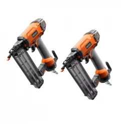Nail Guns RIDGID 18-Gauge 2-1/8 In. Brad Nailer Combo Kit With (2) Brad Nailers
