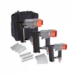 Nail Guns HDX Pneumatic Finishing Nailer Kit With Canvas Bag (3-Piece)